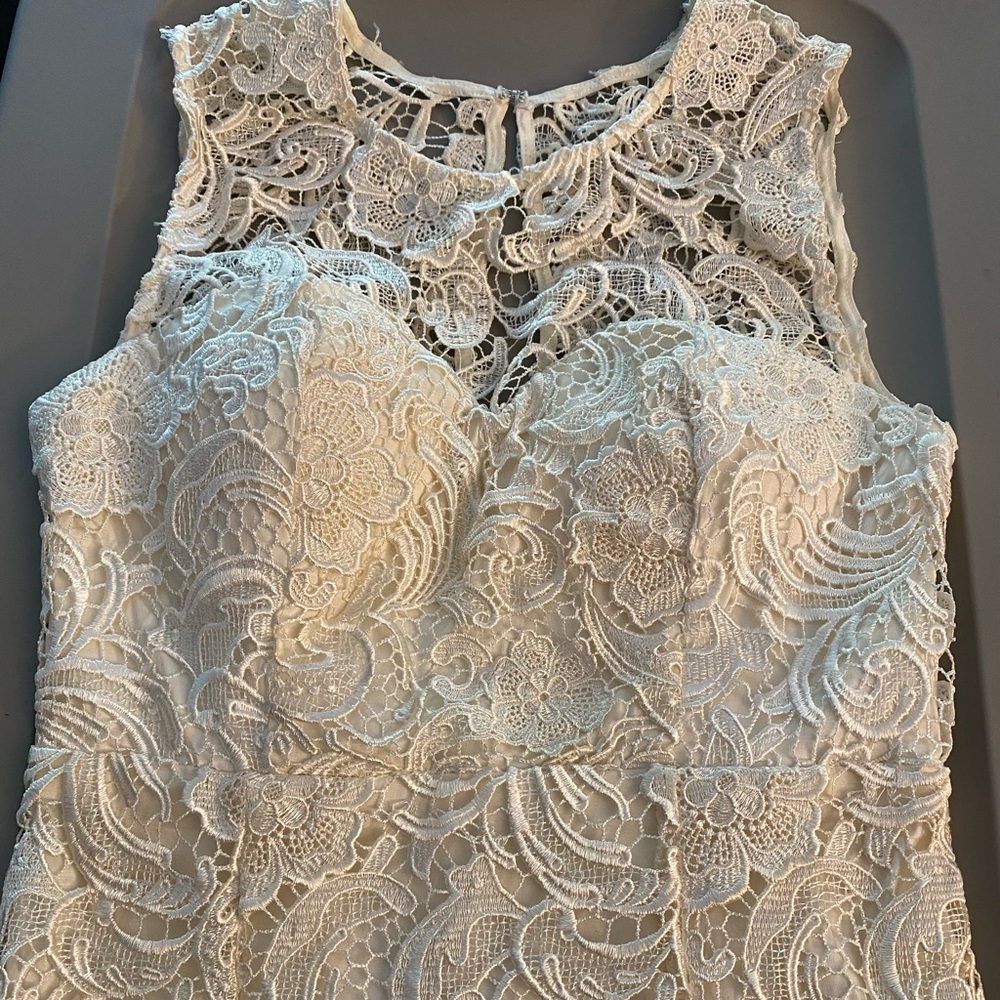 Gorgeous lace overlay dress.